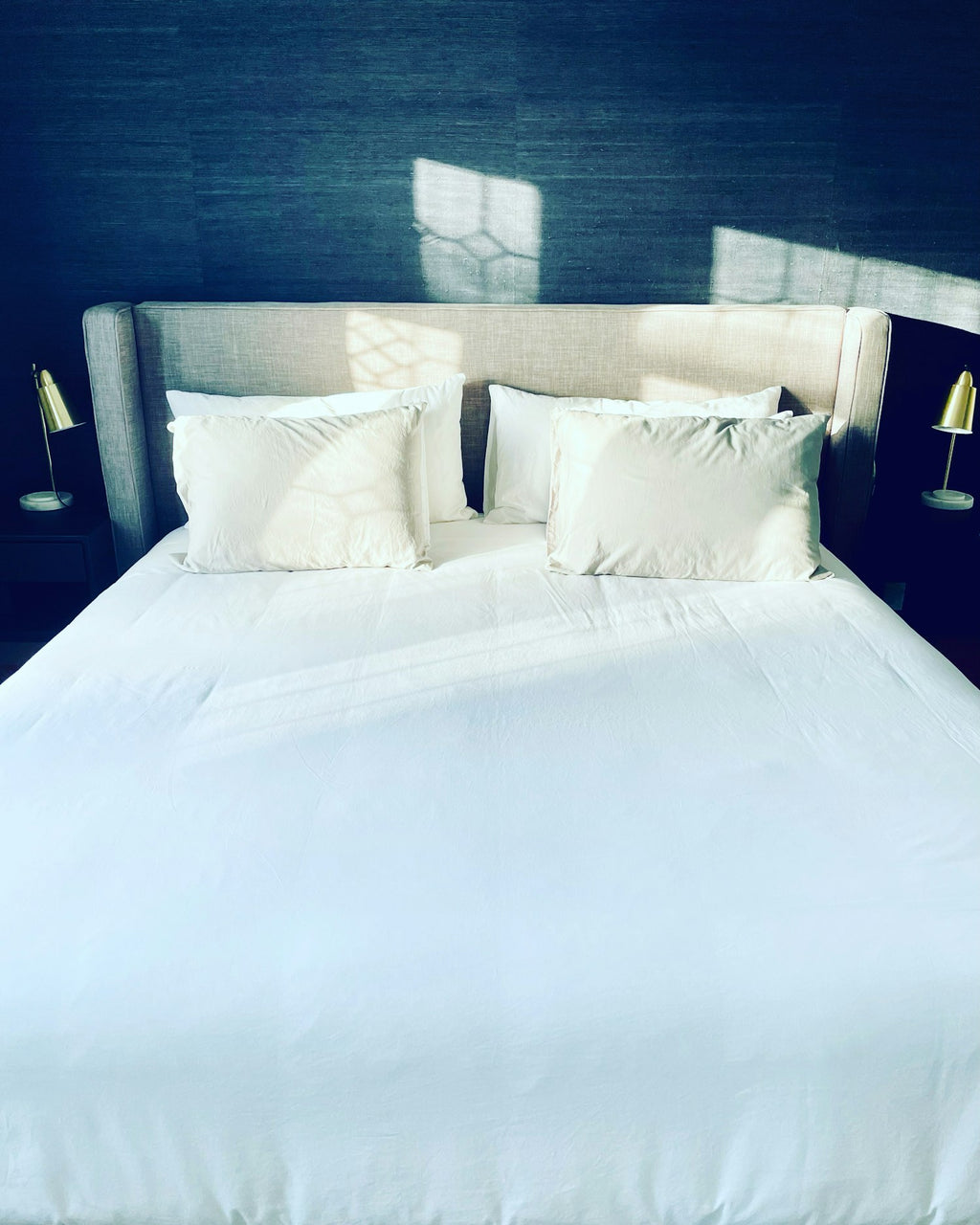 Parure de draps 100% coton blanc