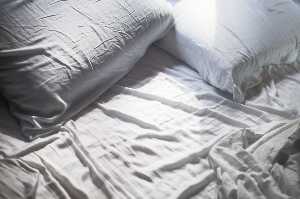 Drap housse coton blanc détail